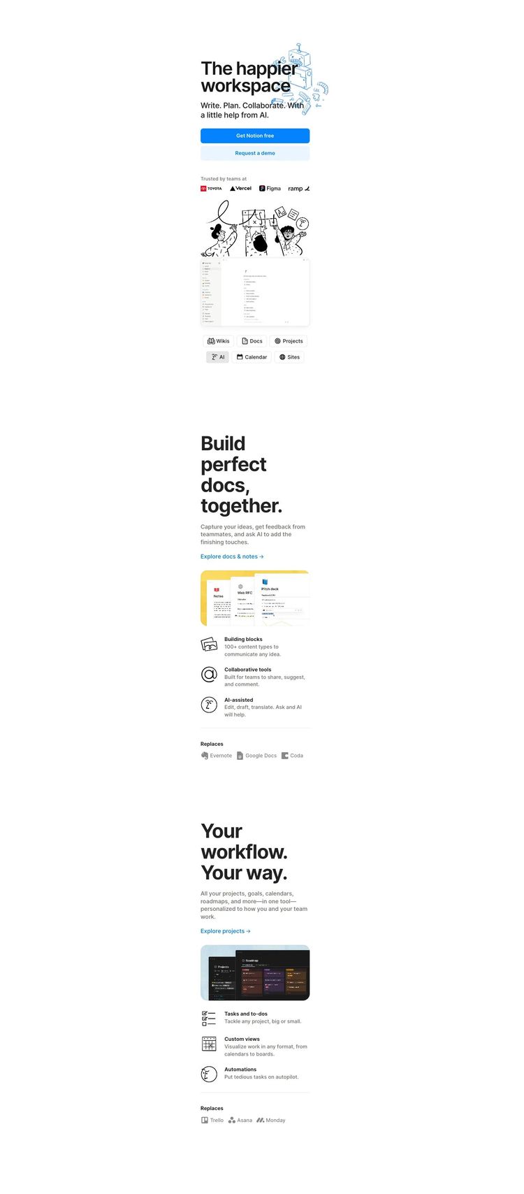 Screenshot 2 of Notion (Example Next.js Productivity and Collaboration Website)