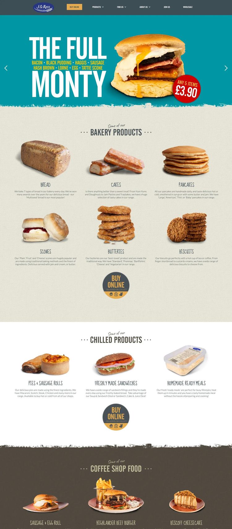 Screenshot 2 of JG Ross (Example Webflow Bakery Website)