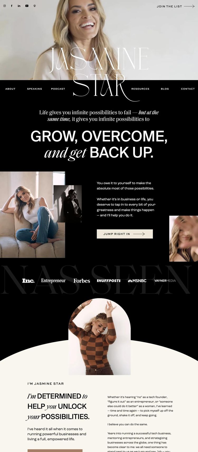 Screenshot 2 of Jasmine Star (Example undefined Life/Business Coach Website)