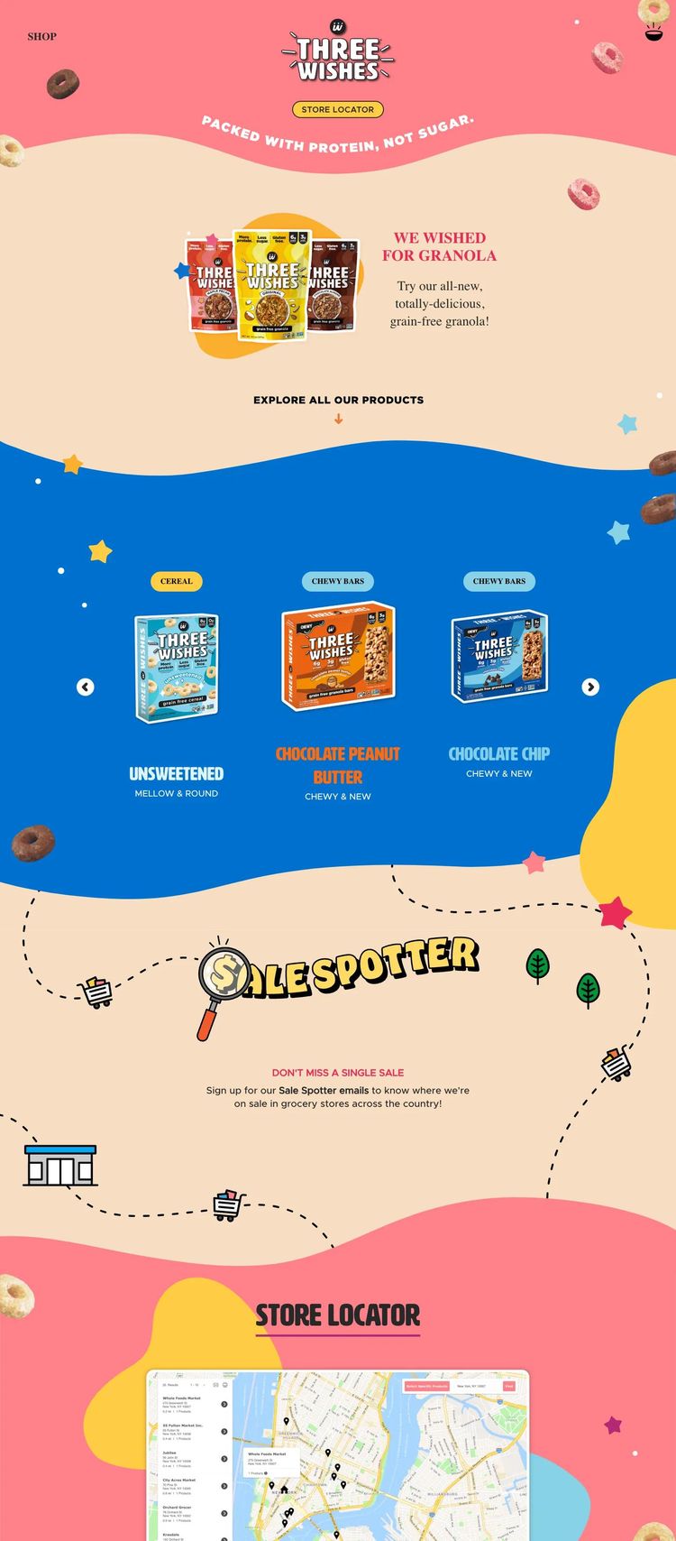 Screenshot 2 of Three Wishes Cereal (Example Shopify Food and Beverage Website)