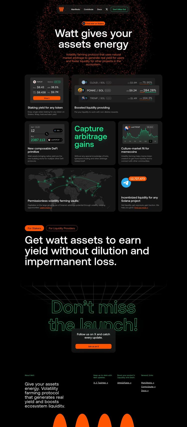 Screenshot 2 of Watt (Example Framer Software Development Website)