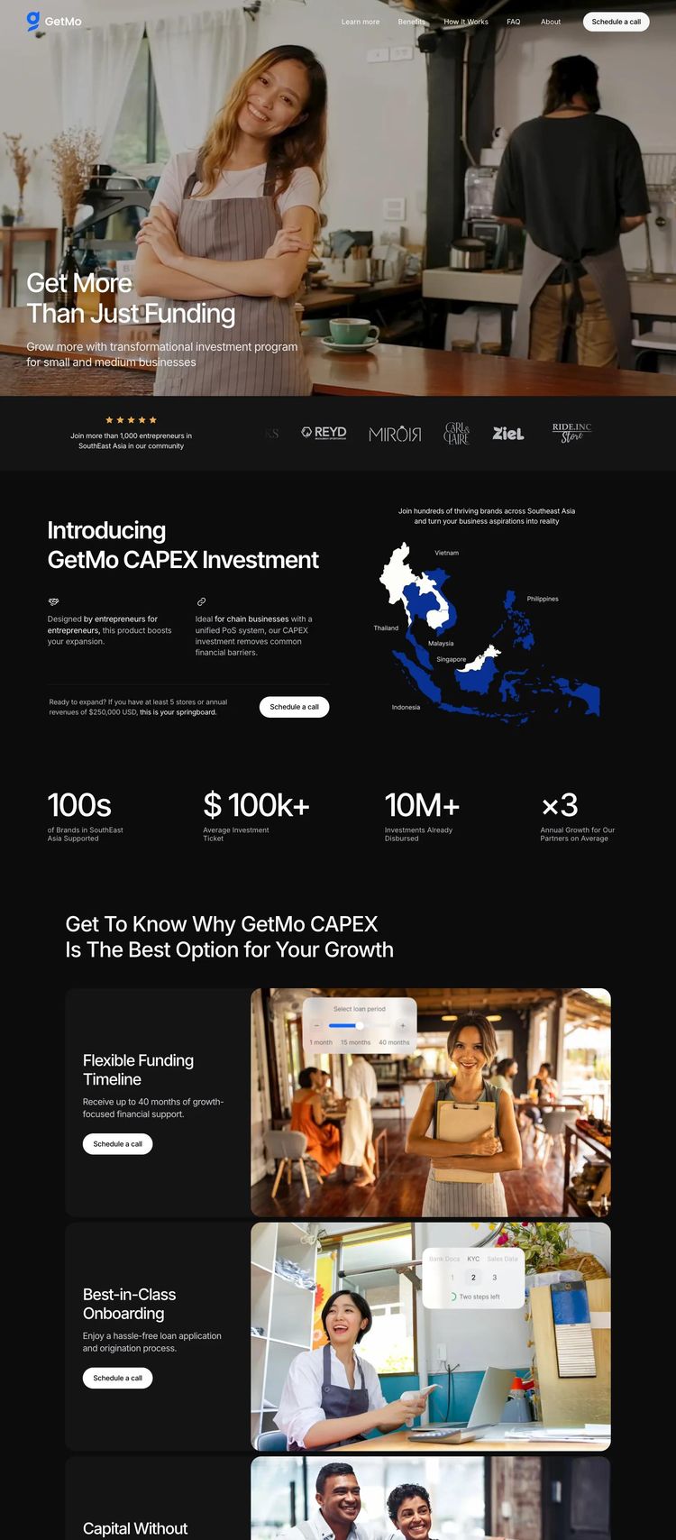 Screenshot 2 of GetMo Capital (Example Framer Financial Advisor Website)