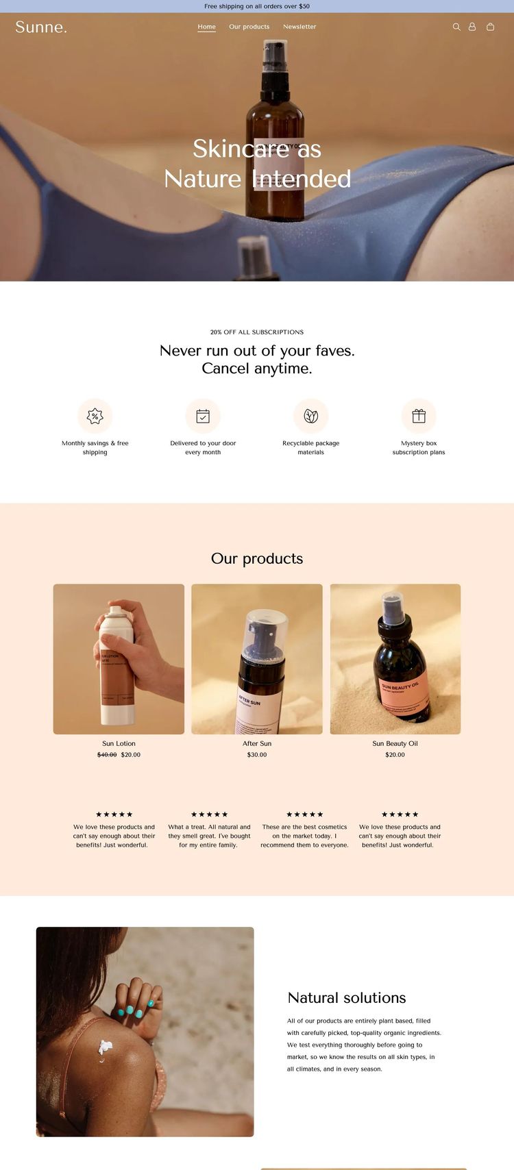Screenshot 1 of Cosmetics Shop Template