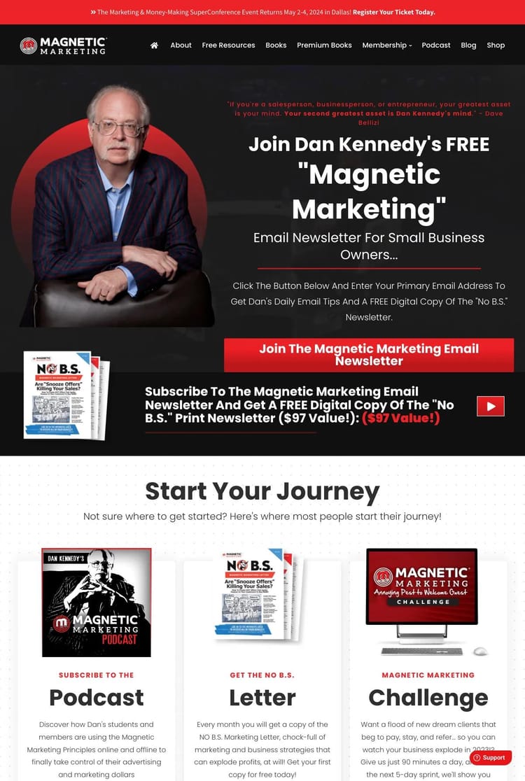 Screenshot 1 of Magnetic Marketing (Example ClickFunnels 2.0 Website)