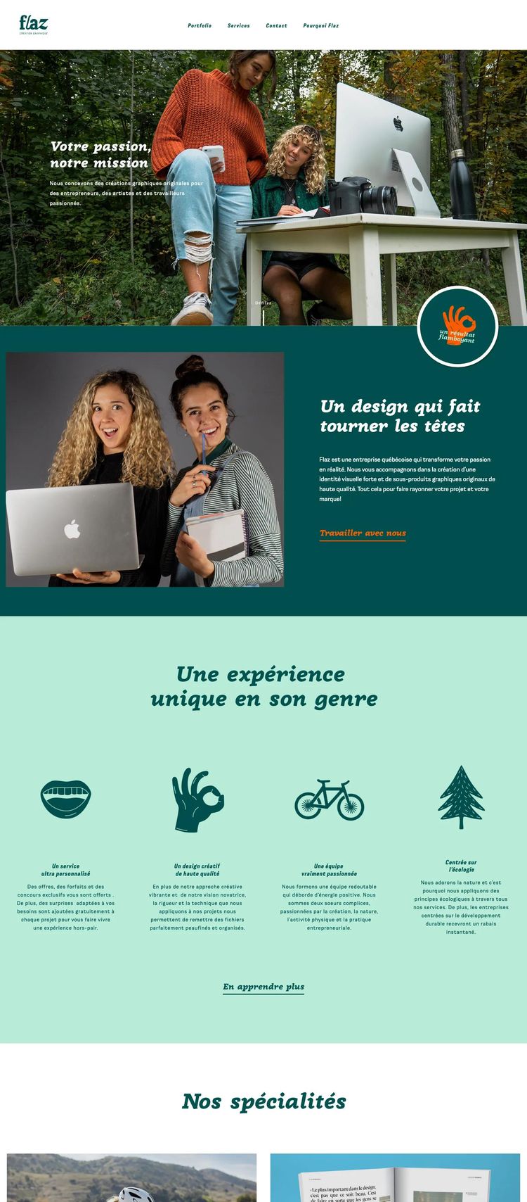 Screenshot 2 of Flaz (Example Squarespace Design Agency/Studio Website)
