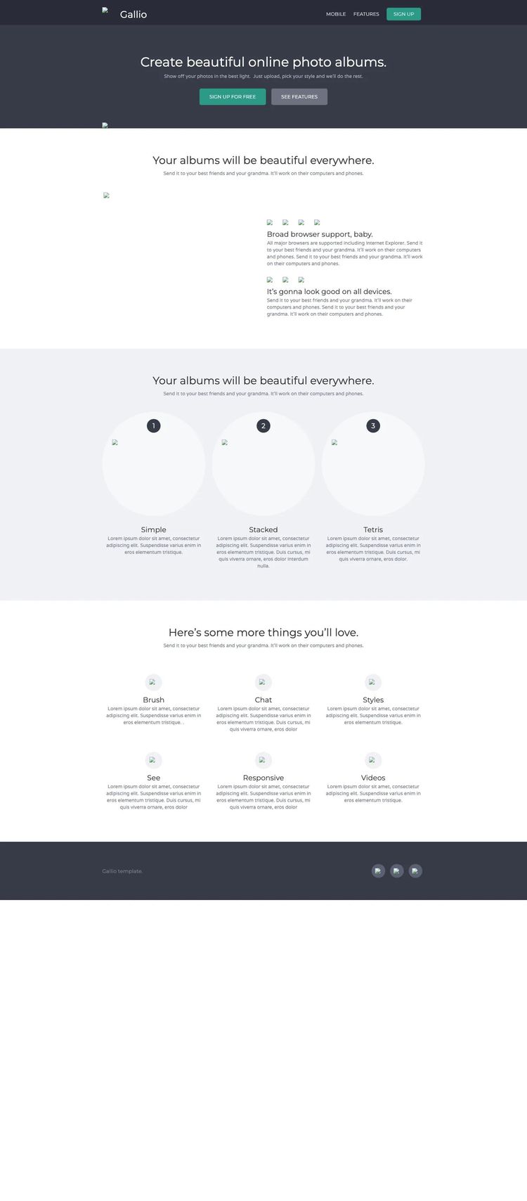 Screenshot 1 of Gallio Template