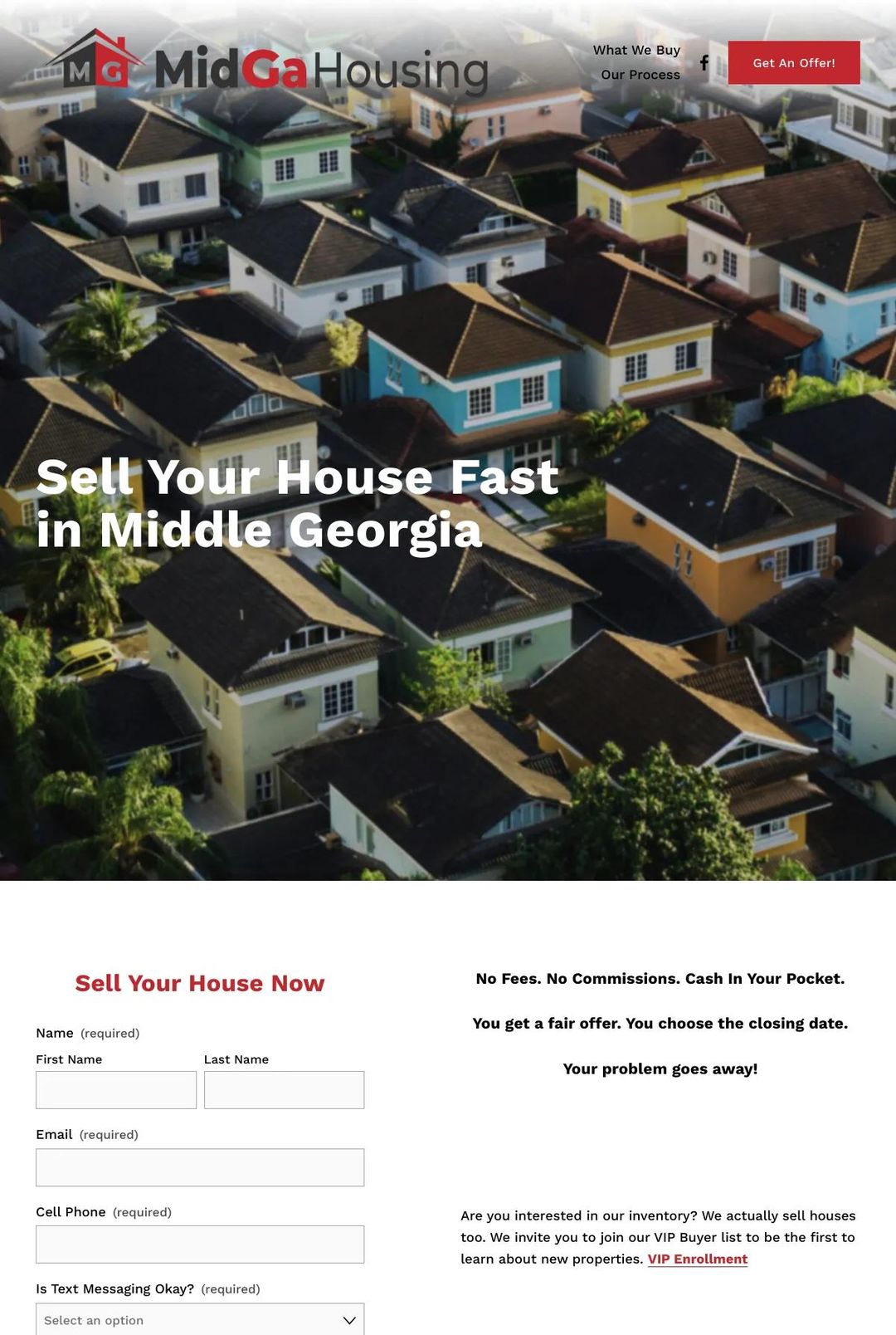 Screenshot 1 of MidGa Housing (Example Squarespace Real Estate Website)