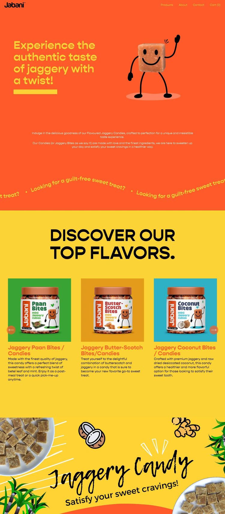 Screenshot 2 of Jabani (Example Squarespace Food and Beverage Website)
