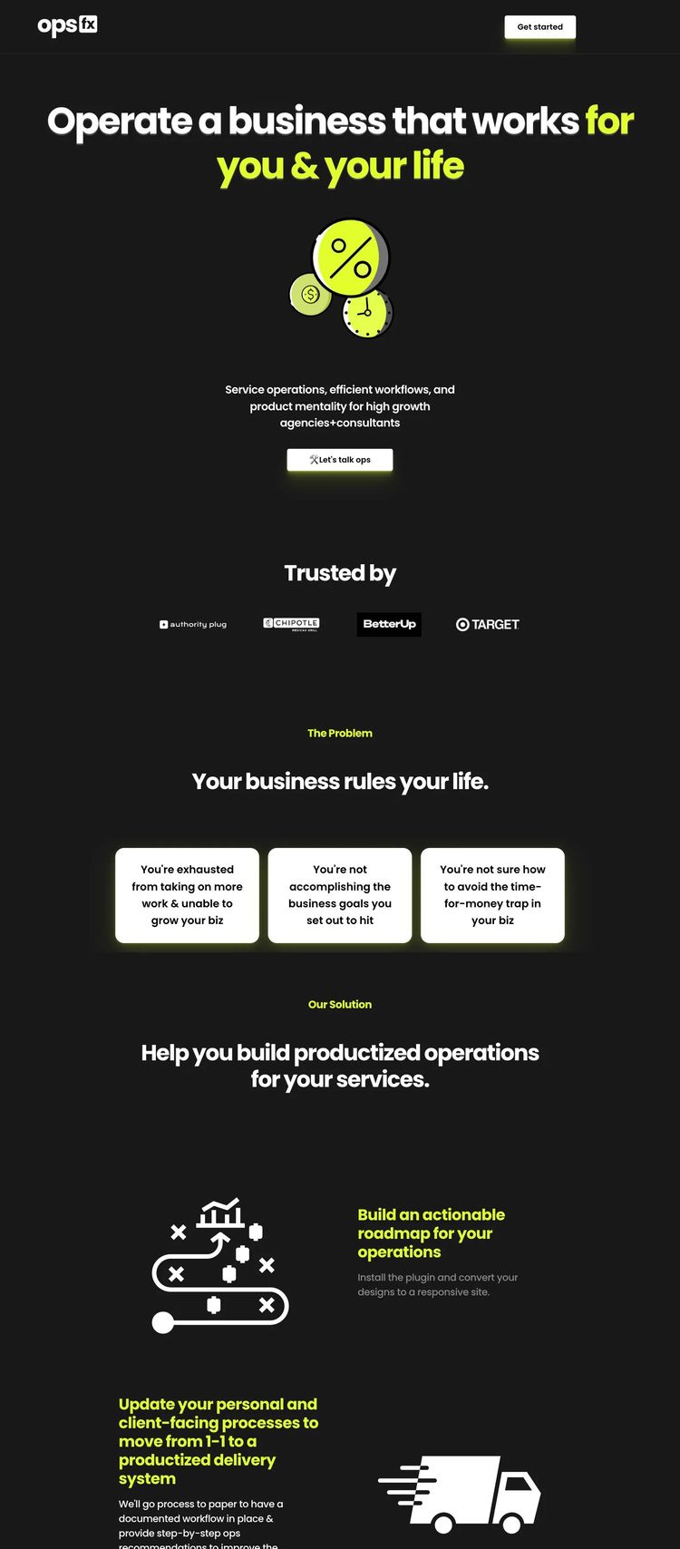 Screenshot 2 of OpsFX (Example Framer Business Operations Website)
