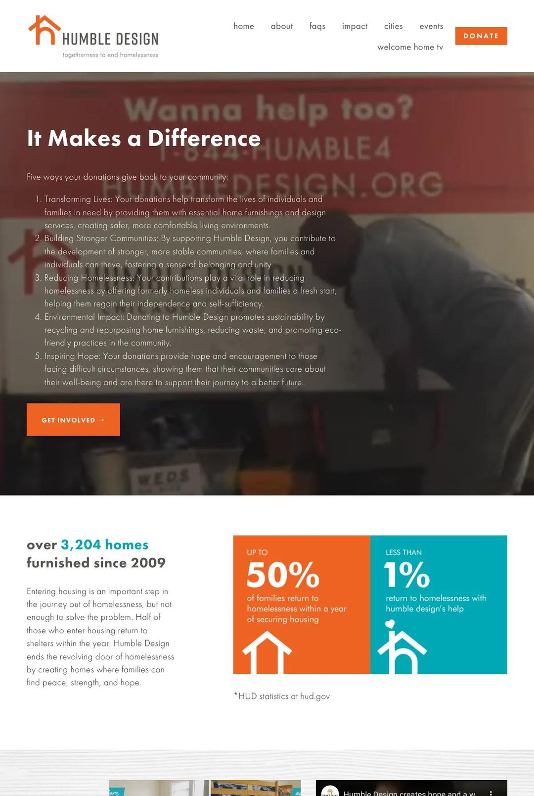 Screenshot 1 of Humble Design (Example Squarespace Nonprofit Website)