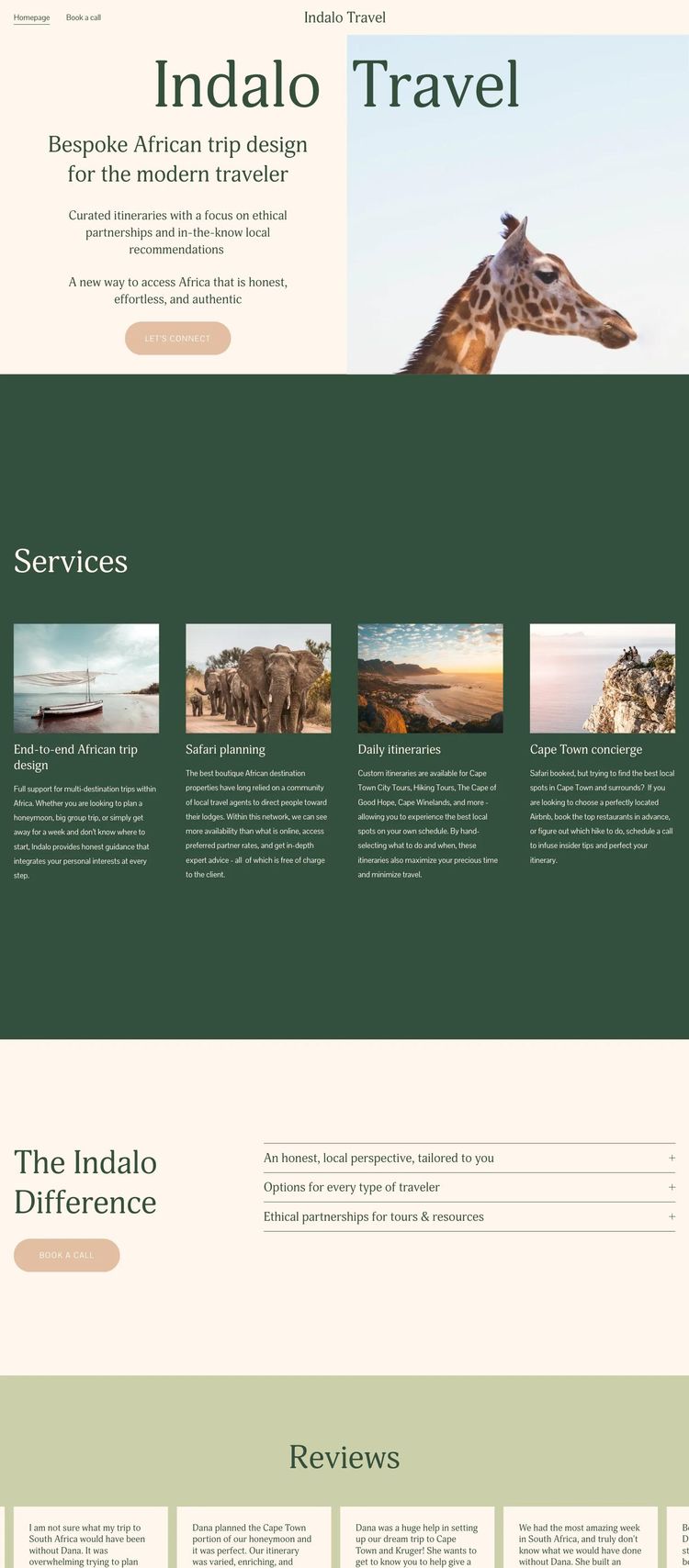 Screenshot 2 of Indalo Travel (Example Squarespace Travel Agency Website)