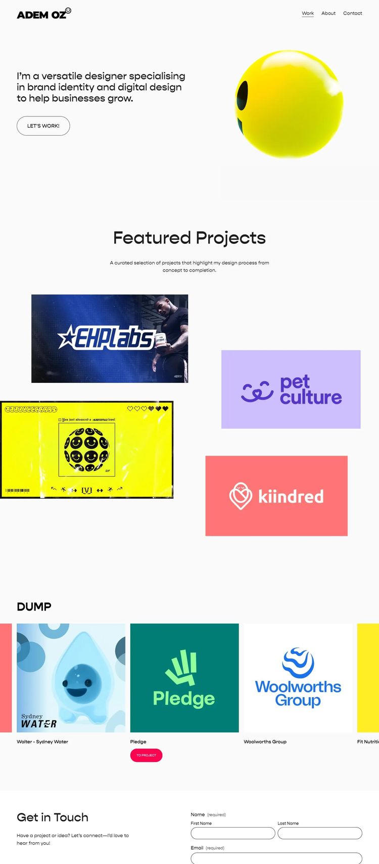 Screenshot 2 of AdemOz (Example Squarespace Design Agency/Studio Website)