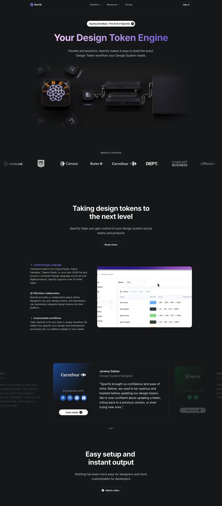 Screenshot 2 of Specify (Example Framer Design Agency/Studio Website)