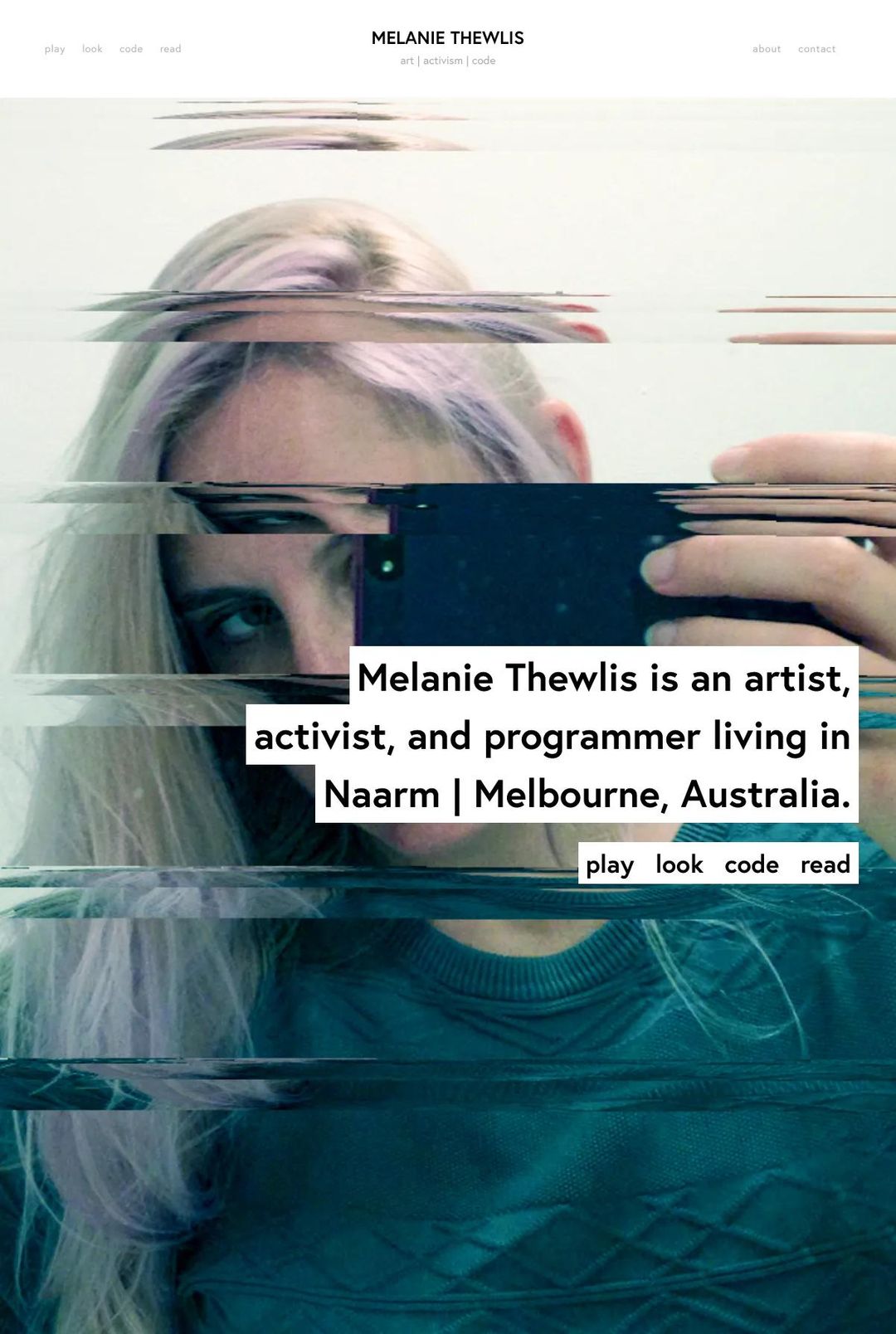 Screenshot 1 of Melanie Thewlis (Example Squarespace Artist Website)