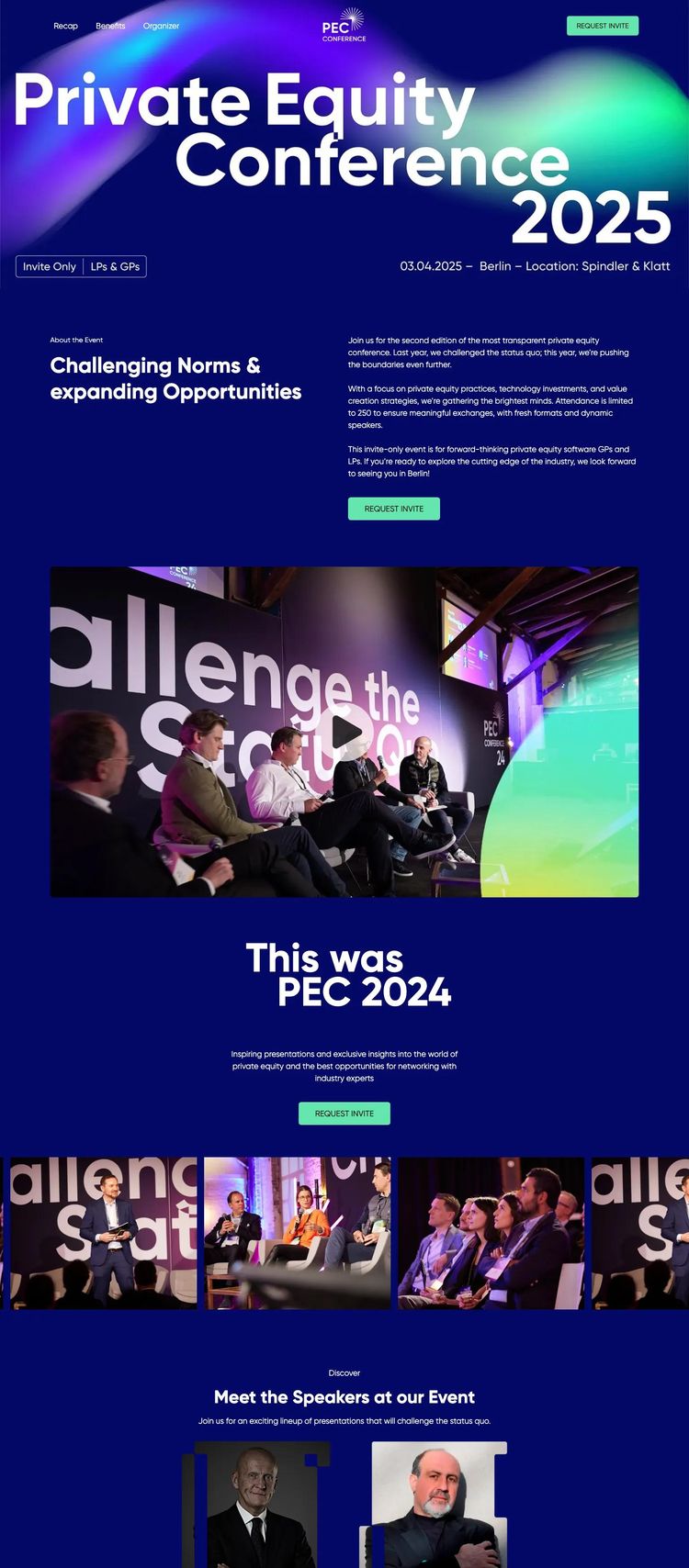Screenshot 2 of PEC (Example Webflow Conference Website)