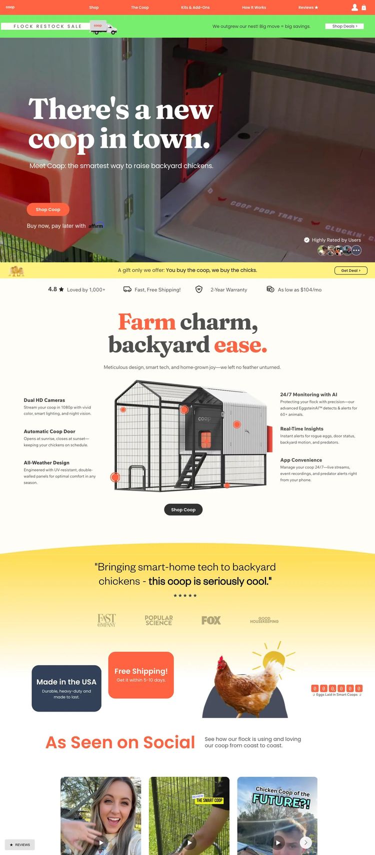Screenshot 2 of The Coop (Example Squarespace Agriculture Website)