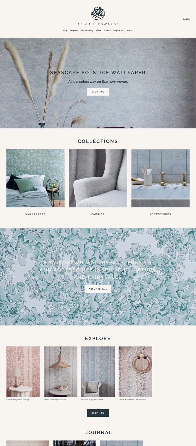 Screenshot 2 of Abigail Edwards (Example Squarespace Arts and Crafts Website)