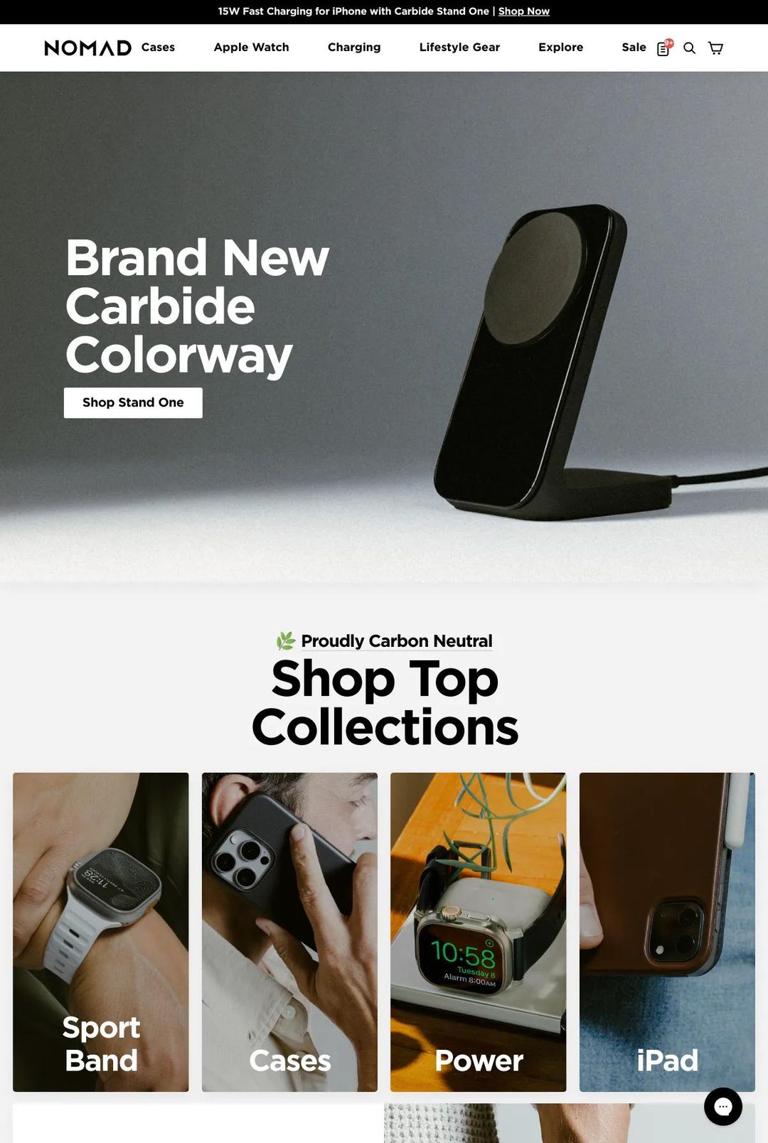 Screenshot 1 of Nomad Goods (Example Shopify Website)