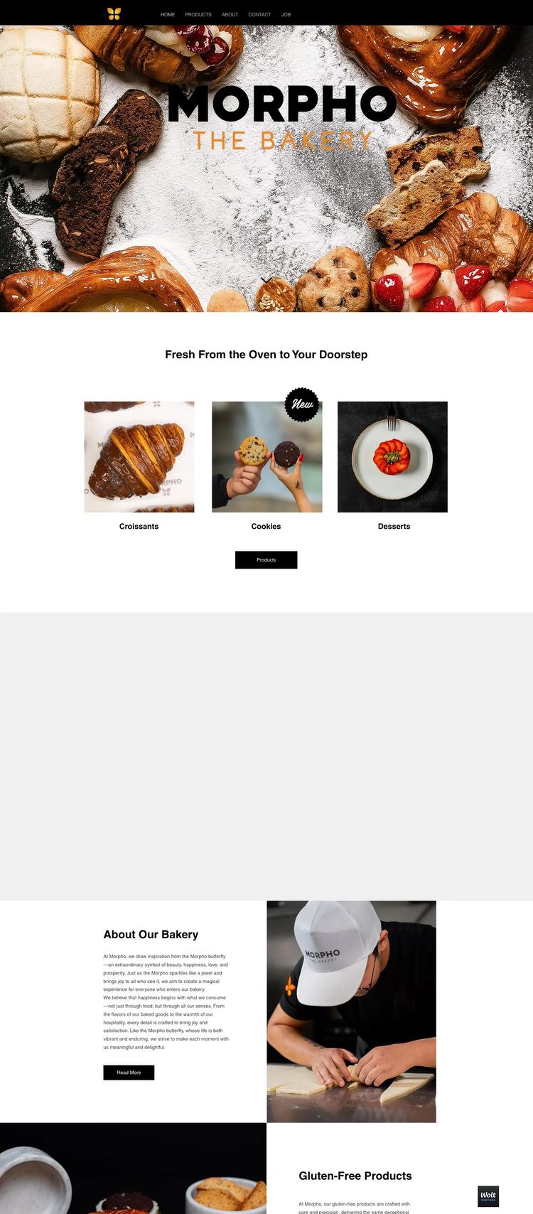 Screenshot 2 of Morpho Bake (Example Wix Bakery Website)