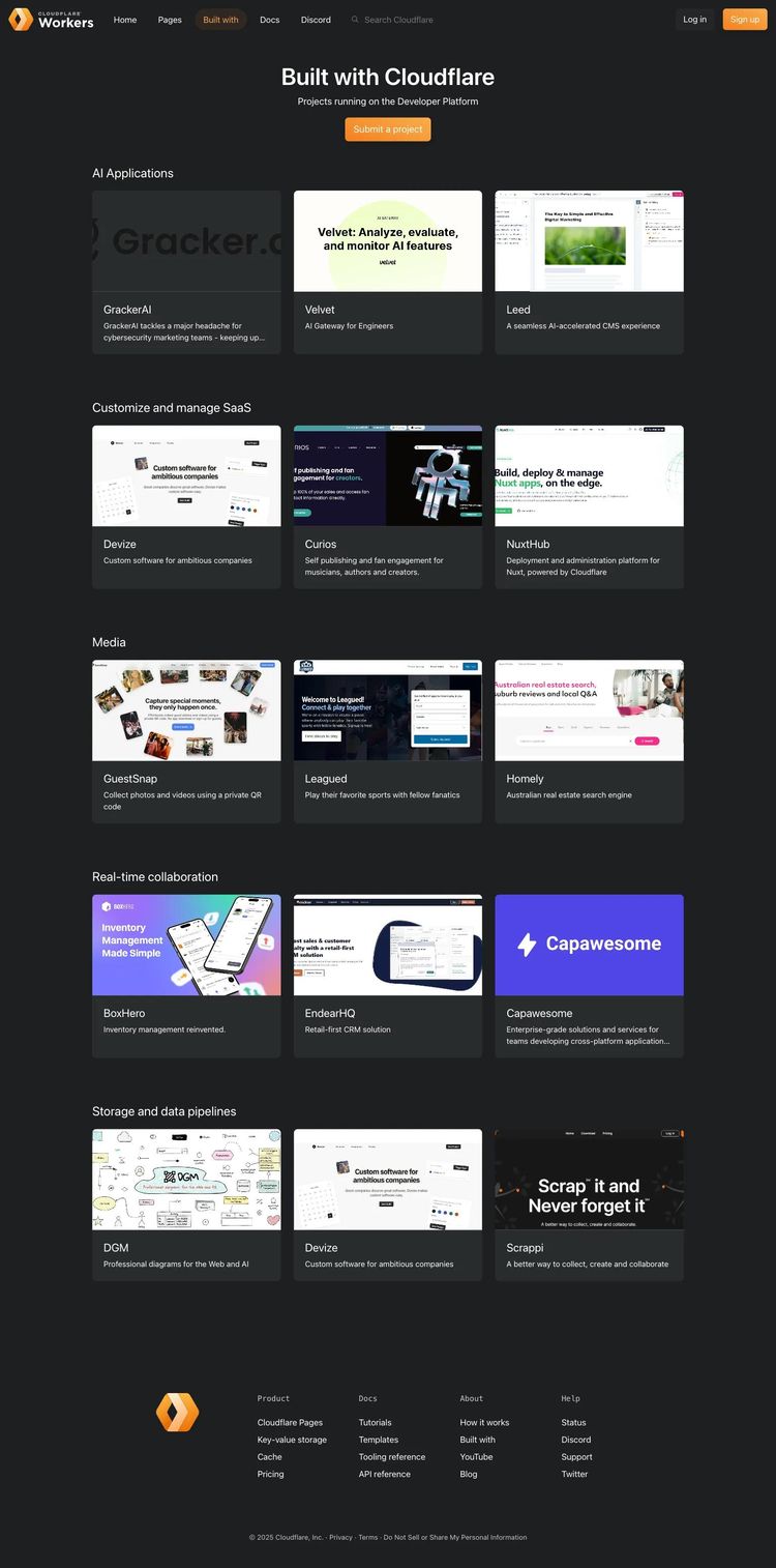 Screenshot 1 of Cloudflare (Example Sanity IT Services Website)