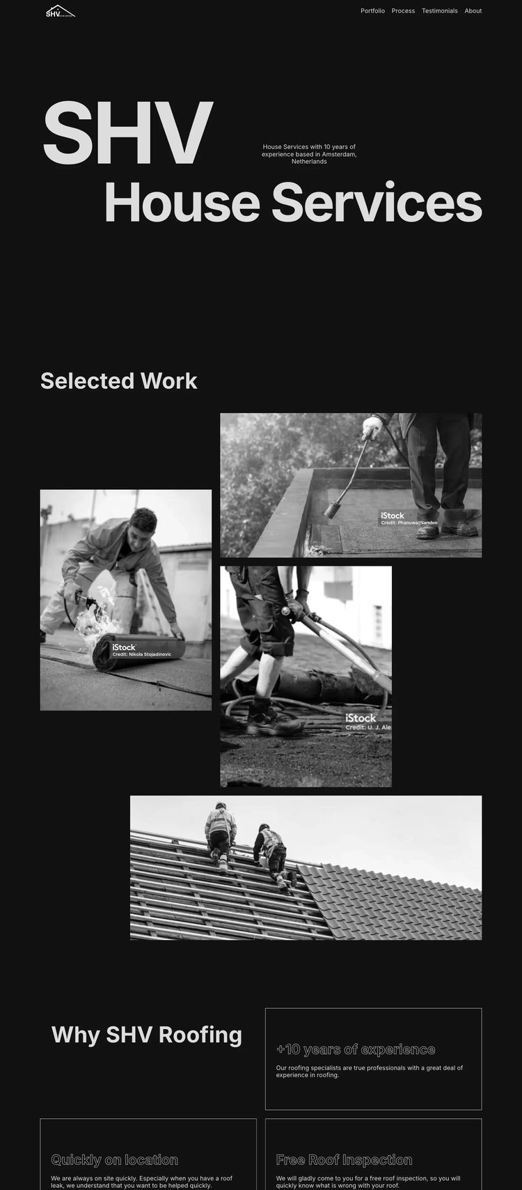 Screenshot 2 of SHV House Services (Example Framer General Contractor Website)
