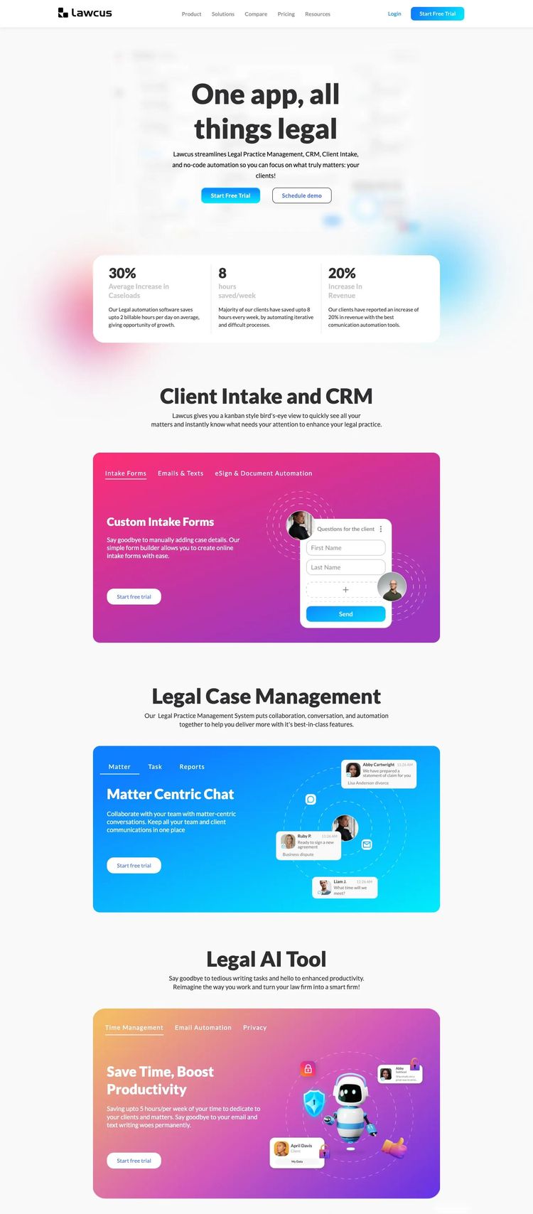 Screenshot 2 of Lawcus (Example WordPress Law Firm Website)