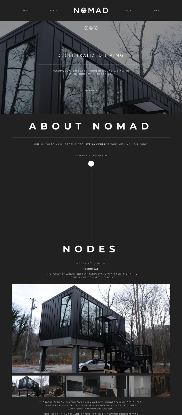 Screenshot 1 of Nomad (Example Squarespace Real Estate Agent Website)