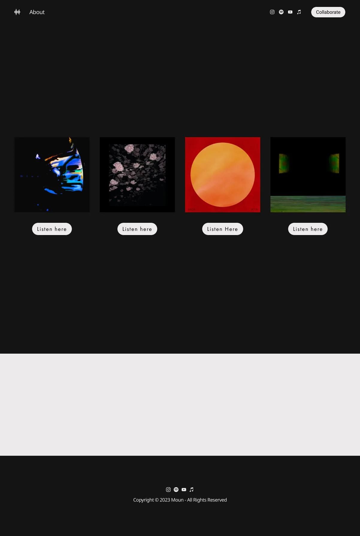 Screenshot 3 of Moun Sounds (Example Squarespace Music Producer Website)