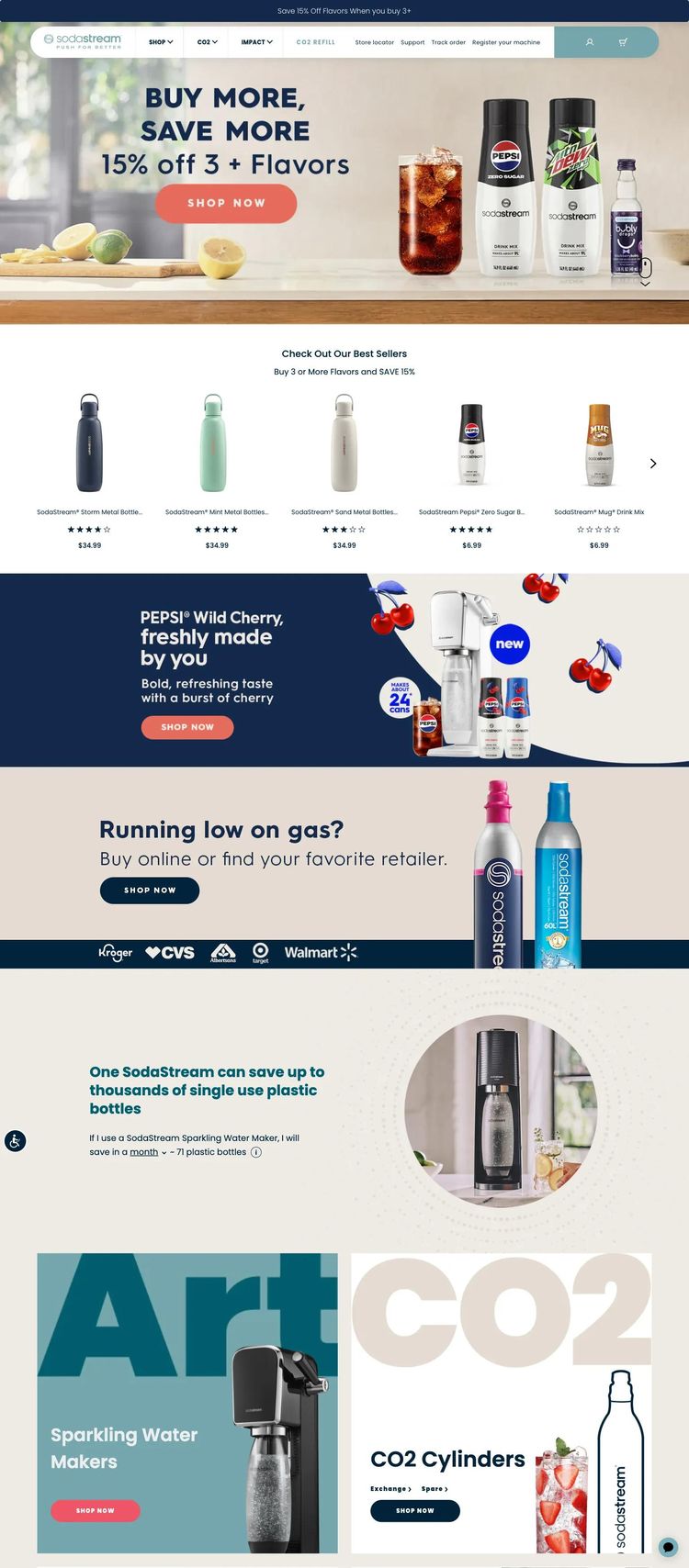 Screenshot 2 of SodaStream (Example Shopify Food and Beverage Website)