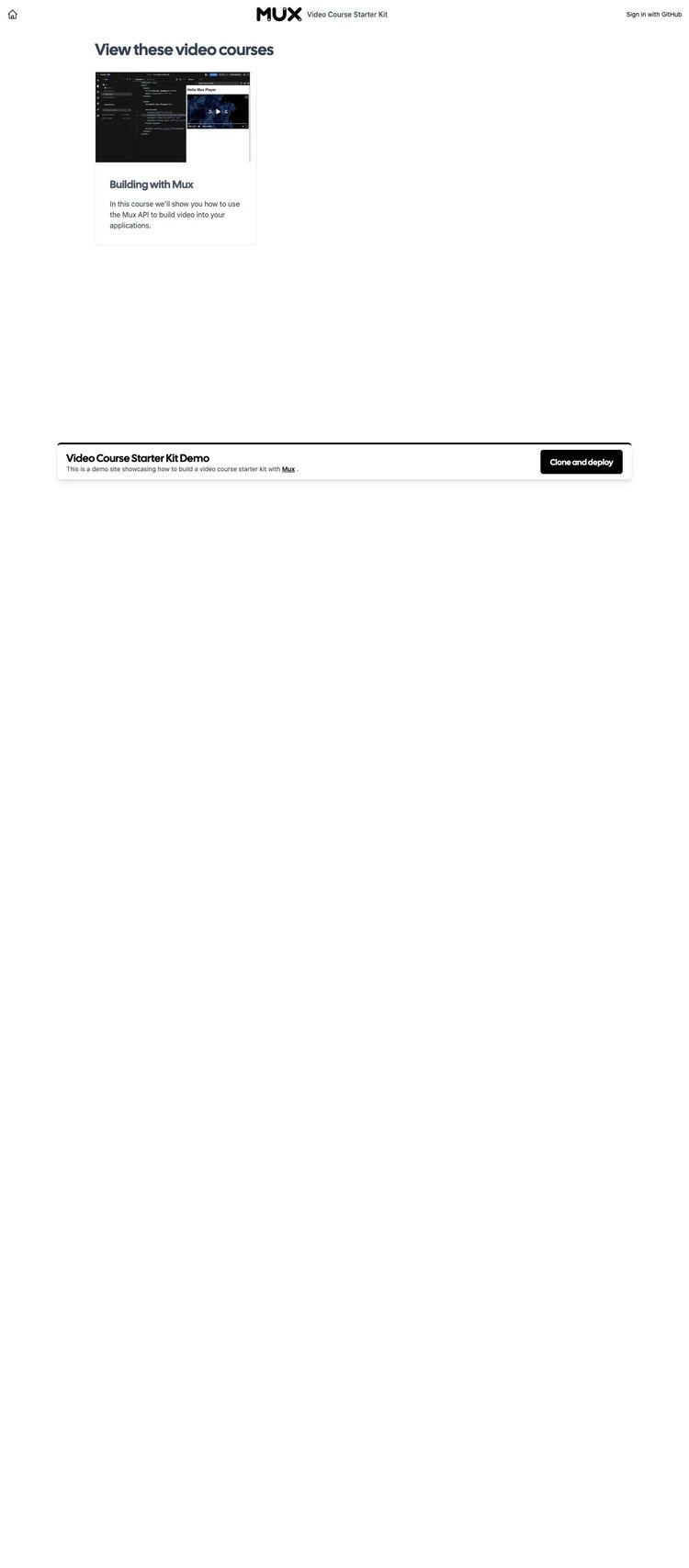 Screenshot 1 of Video Course Starter Kit Template