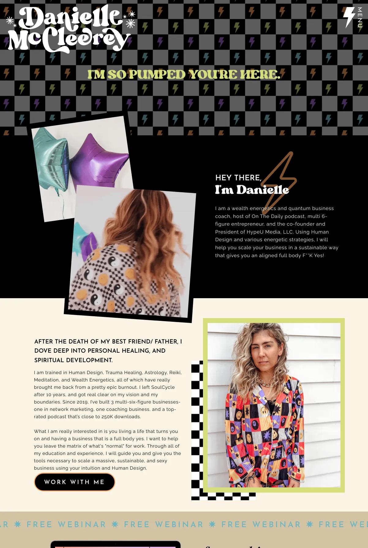 Screenshot 2 of Danielle McCleerey (Example ThriveCart Website)
