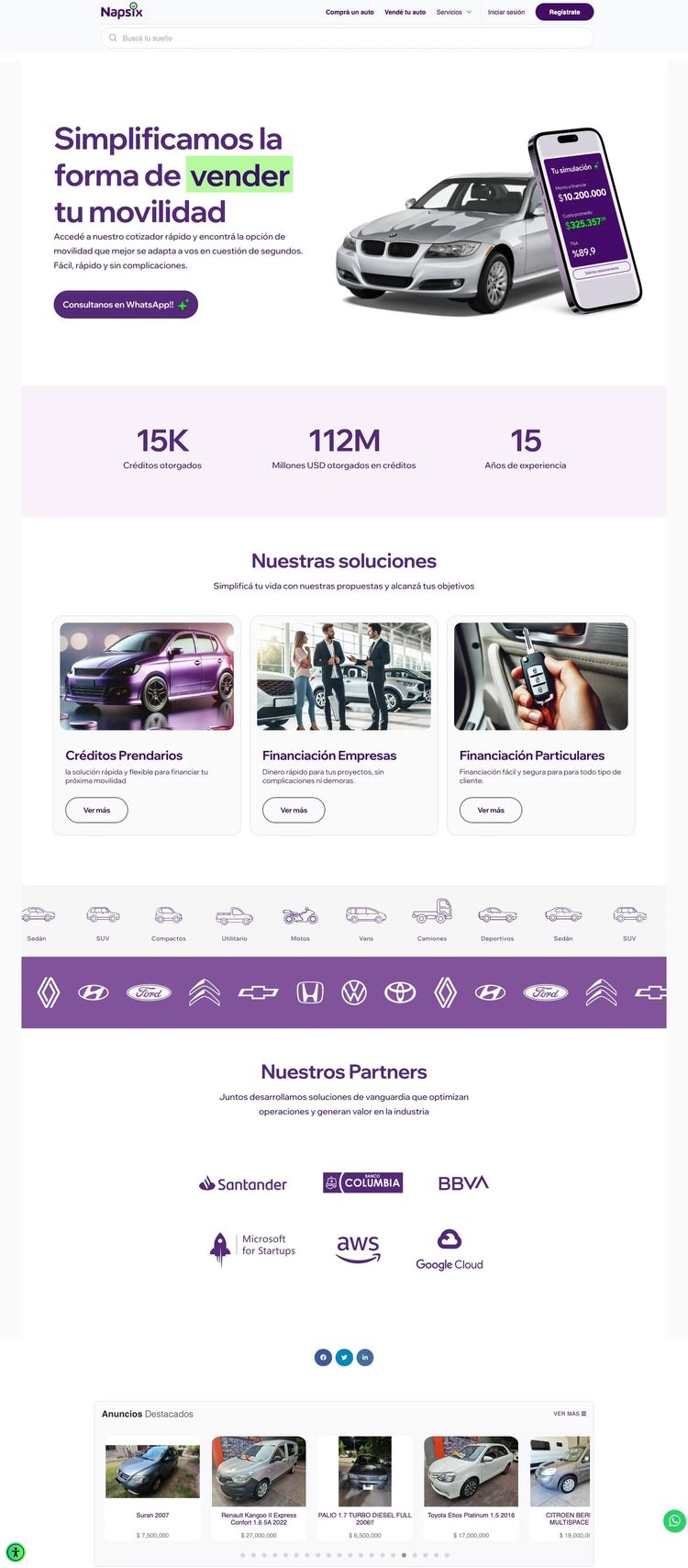 Screenshot 2 of Napsix (Example Framer Automotive Website)