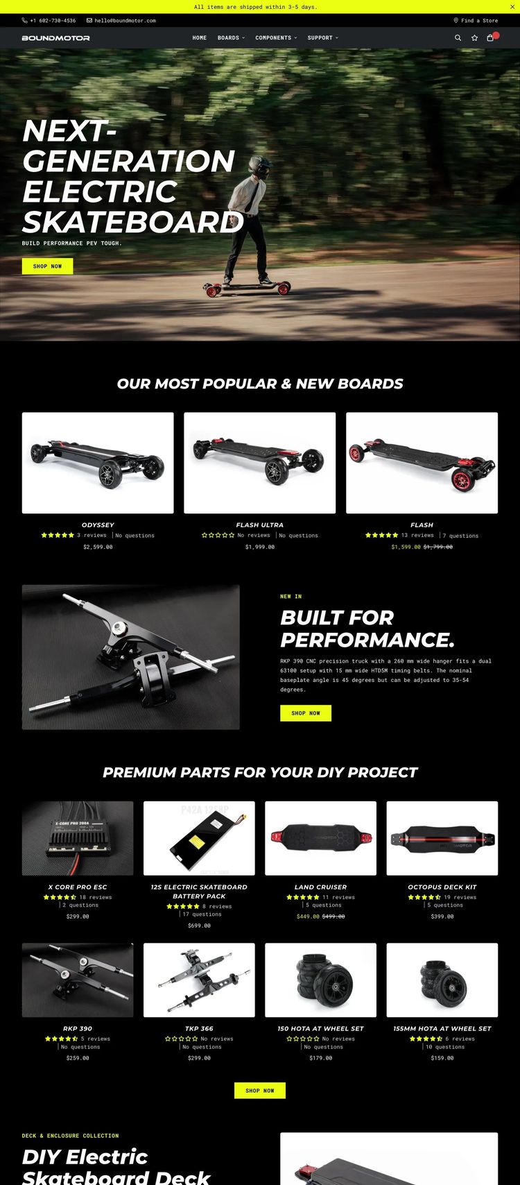 Screenshot 2 of Bound Motor (Example Shopify Outdoor Recreation Website)