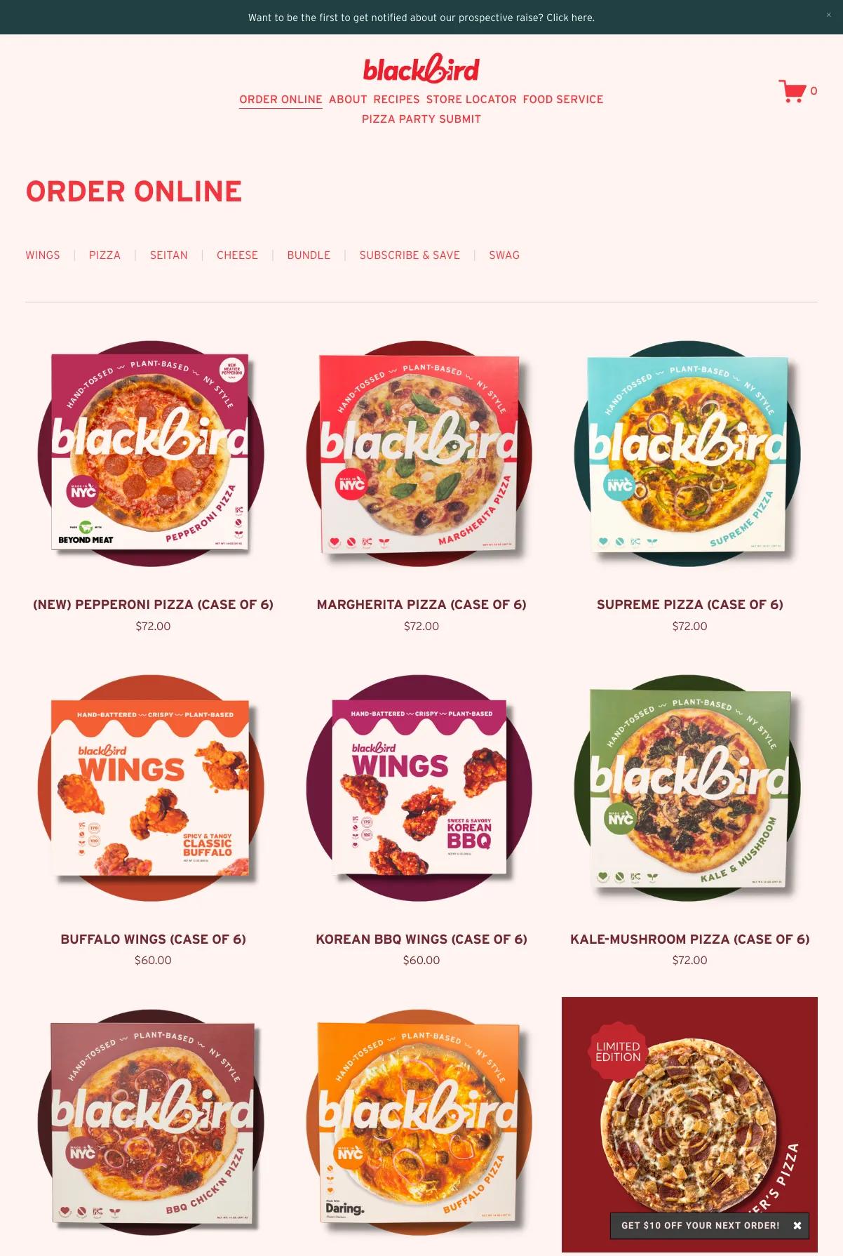 Screenshot 2 of Blackbird Foods (Example Squarespace Ecommerce Website)