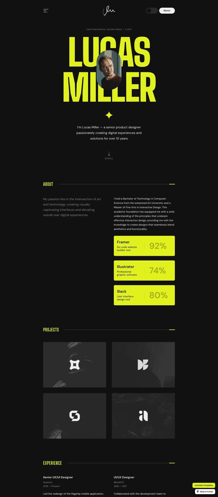 Screenshot 1 of Villo Template