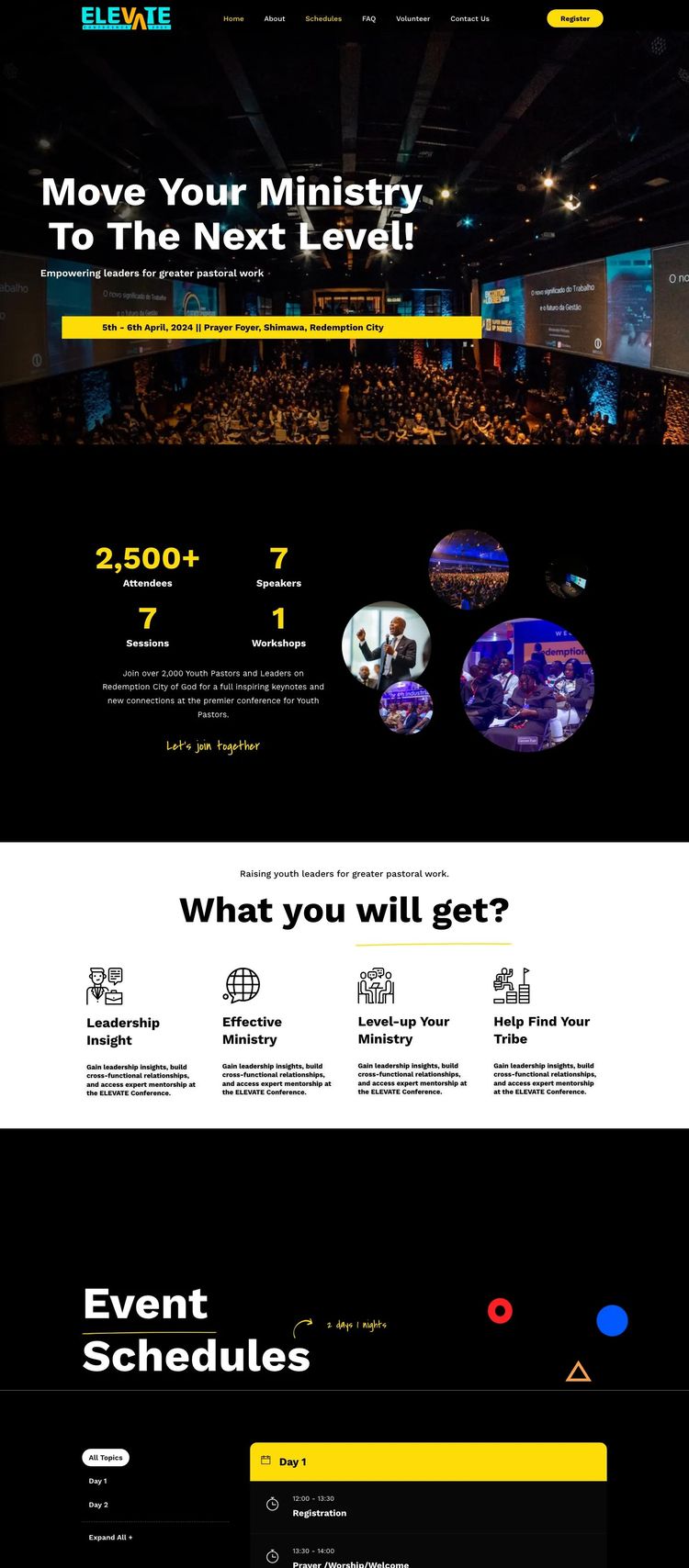 Screenshot 2 of Elevate Conference (Example WordPress Conference Website)