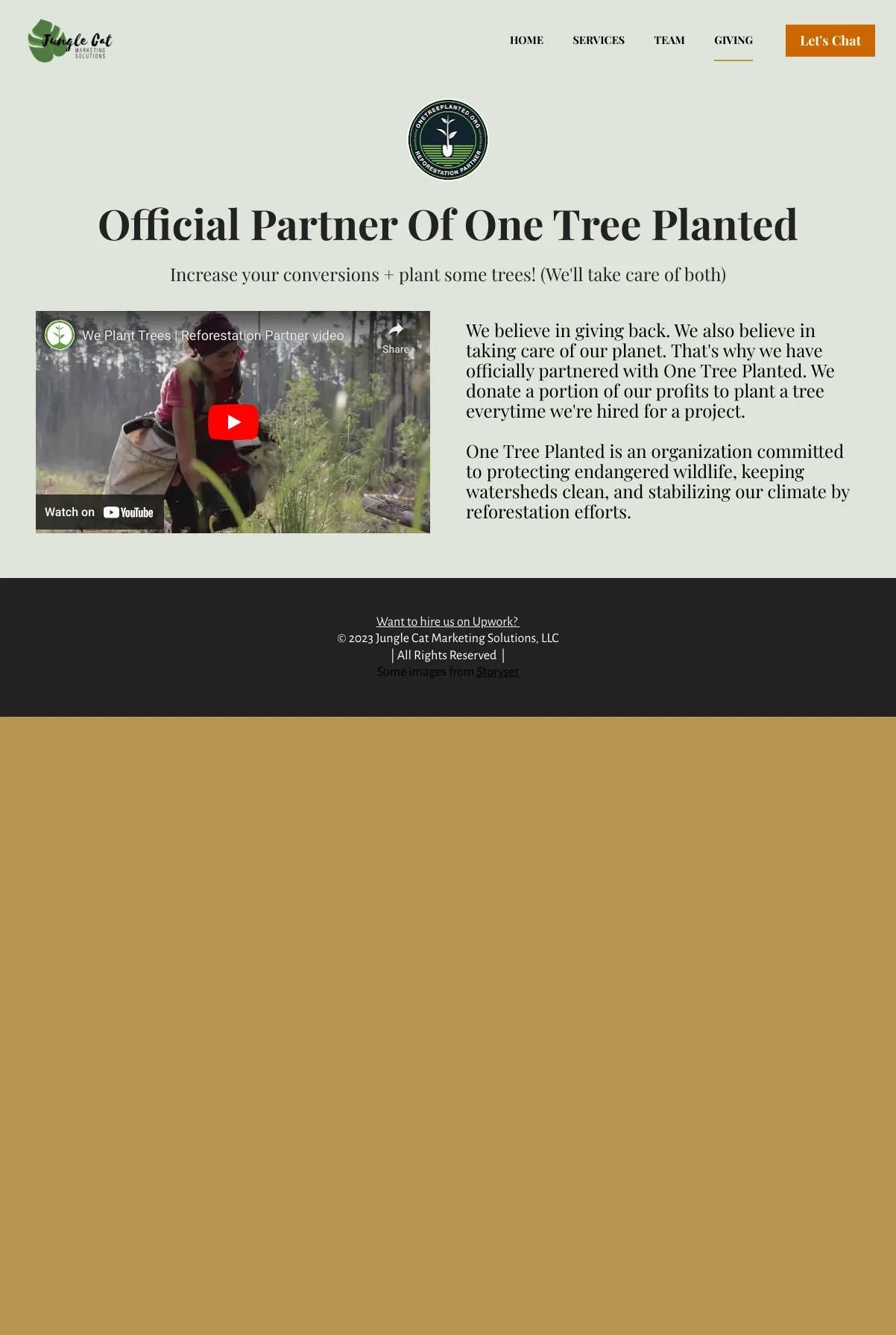 Screenshot 3 of Jungle Cat Marketing (Example Leadpages Website)