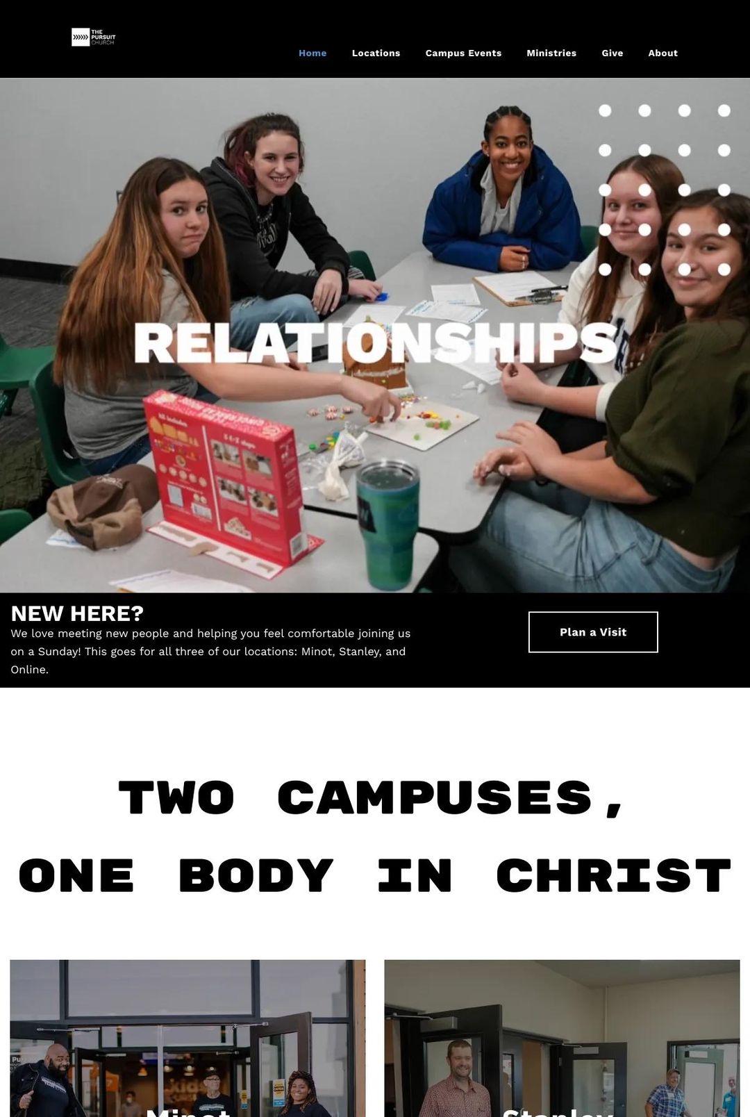 Screenshot 1 of The Pursuit Church (Example Squarespace Church Website)