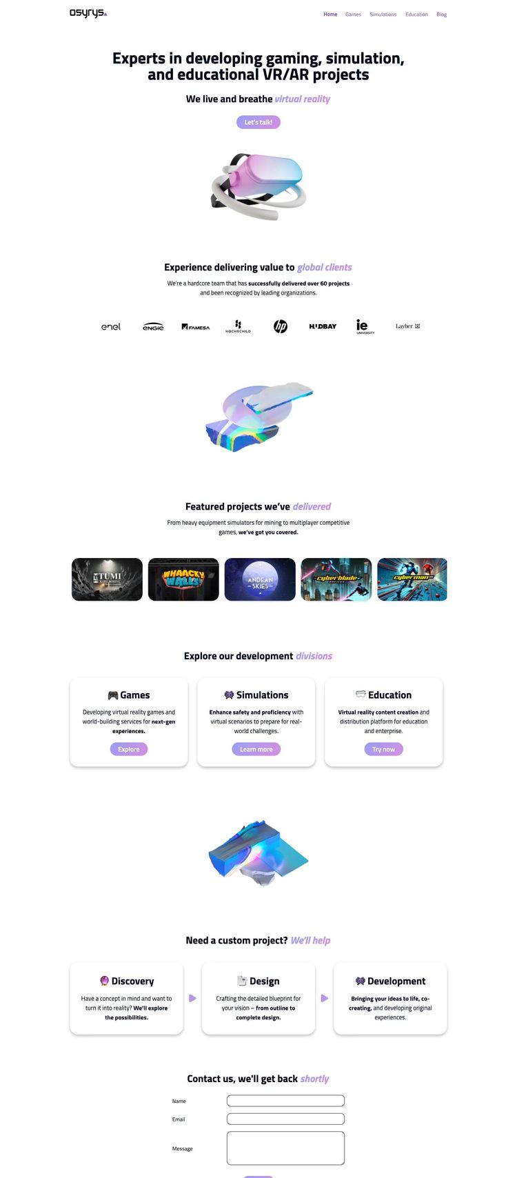 Screenshot 2 of Syry (Example Astro Gaming and Interactive Website)