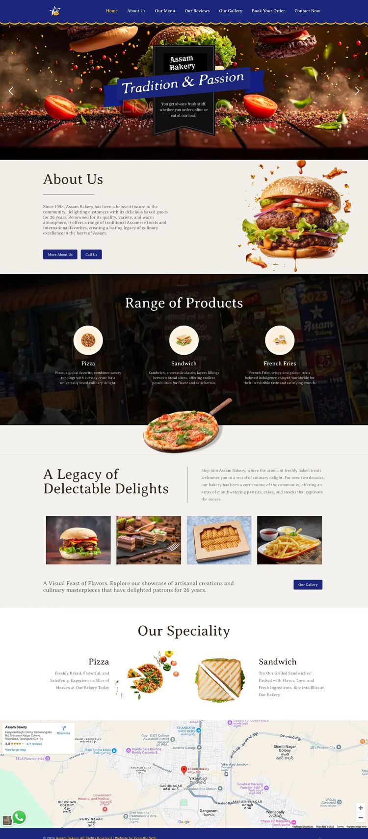 Screenshot 2 of Assam Bakery (Example WordPress Bakery Website)