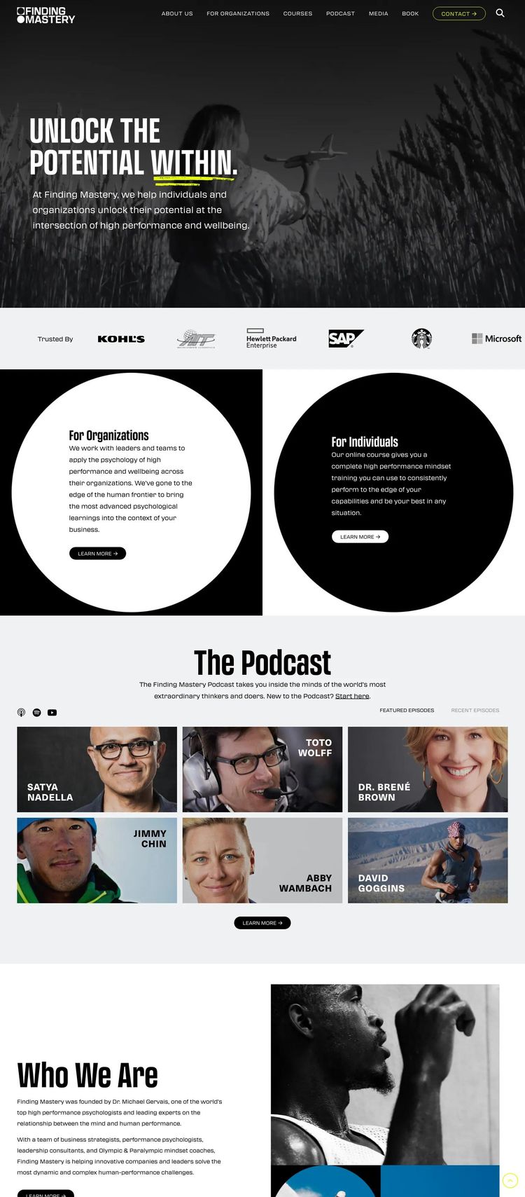 Screenshot 2 of Finding Mastery (Example WordPress Online Course Creator Website)