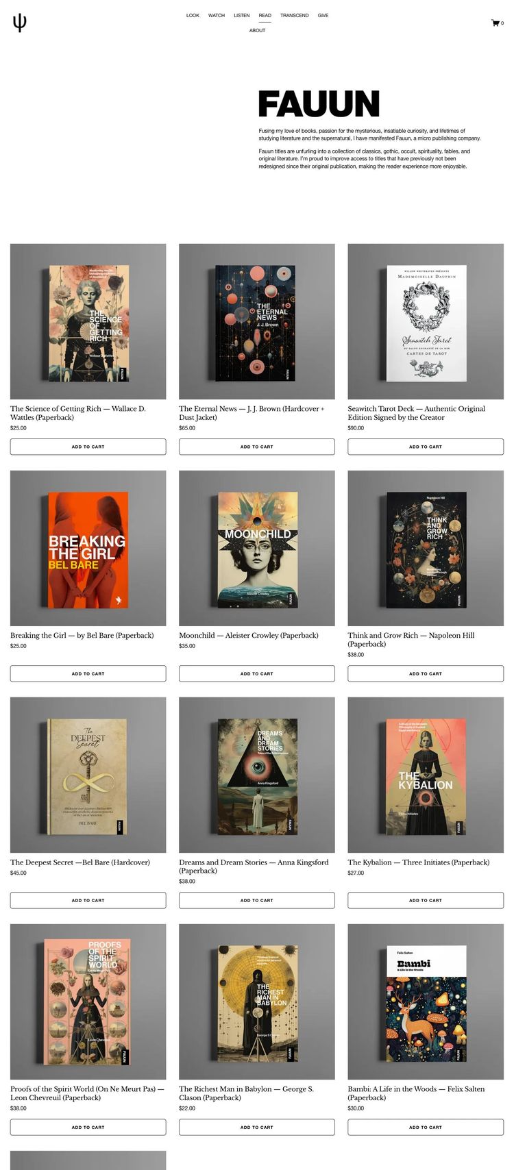 Screenshot 2 of Fauun (Example Squarespace Ecommerce (General) Website)