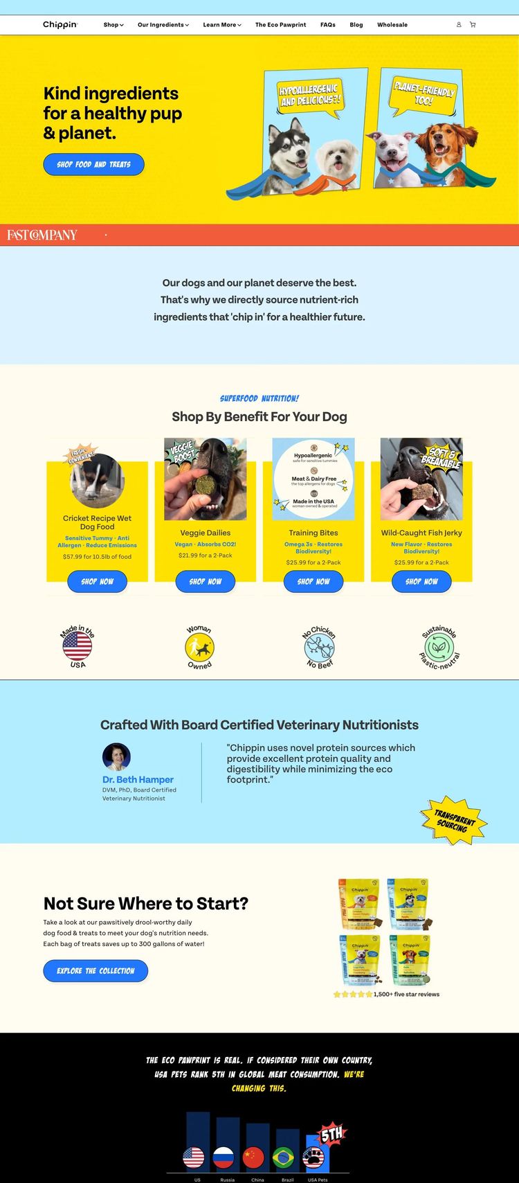Screenshot 2 of Chippin (Example Shopify Pet Services Website)