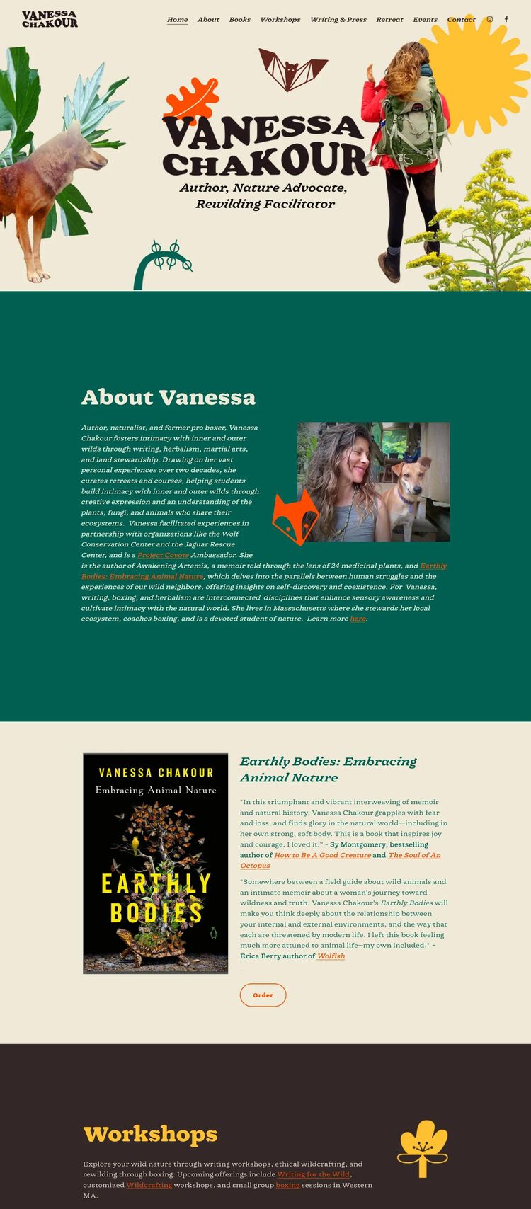 Screenshot 1 of Vanessa Chakour (Example Squarespace Artist Website)