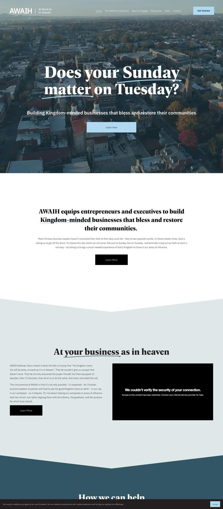 Screenshot 2 of AWAIH (Example Squarespace Business Consultant Website)