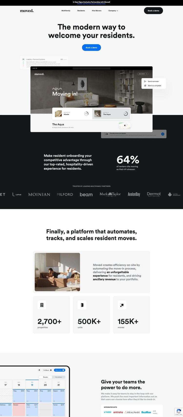 Screenshot 2 of Moved (Example WordPress Moving Company Website)