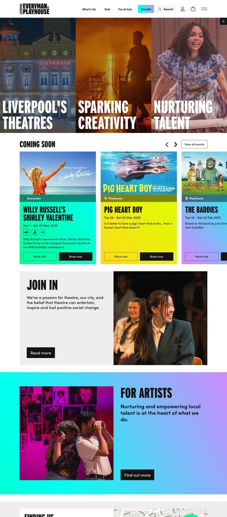 Screenshot 2 of Liverpool Everyman & Playhouse Theatres (Example WordPress Venue Website)