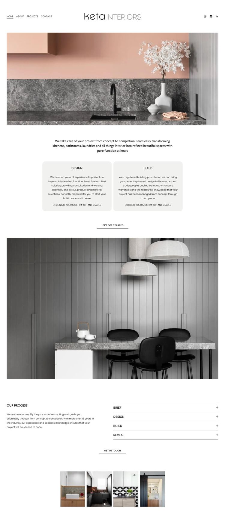 Screenshot 2 of Keta (Example Squarespace Interior Designer Website)