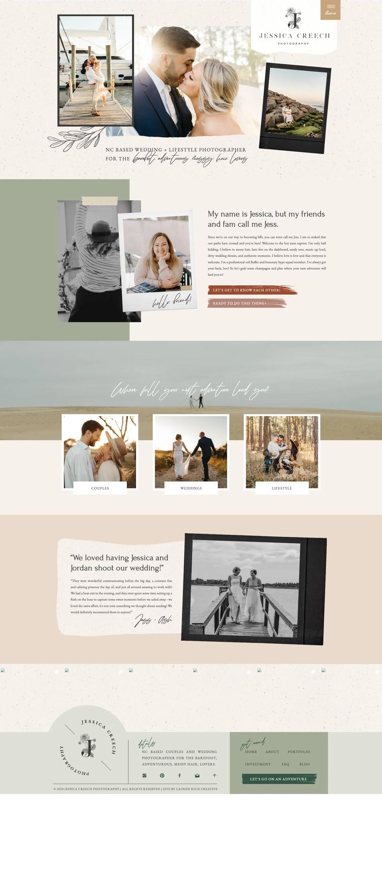 Screenshot 2 of Jessica Creech Photography (Example undefined Photography Website)
