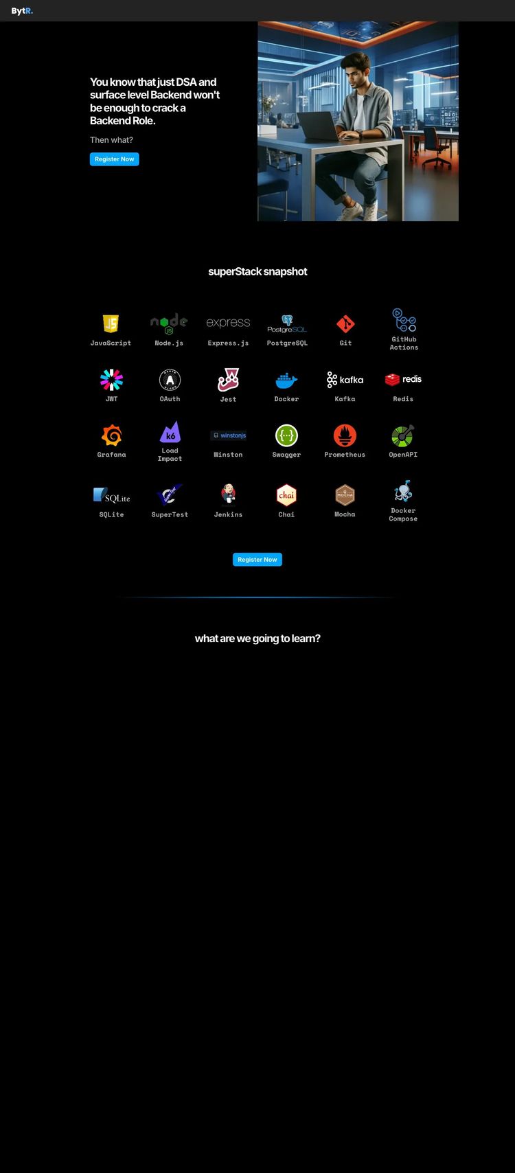 Screenshot 2 of superStack (Example Framer Online Course Creator Website)